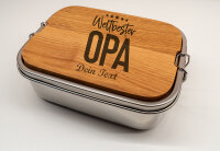 Lunchbox 1200ml aus 316 Edelstahl personalisiertfür Opa