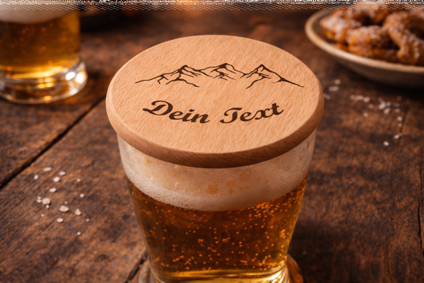 Bierdeckel aus Buchenholz – personalisiert für Männer