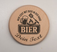 Bierdeckel aus Buchenholz – personalisiert für Männer