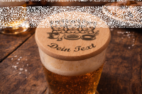 Bierdeckel aus Buchenholz – personalisiert mit...