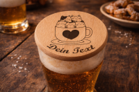 Bierdeckel aus Buchenholz – personalisiert mit...