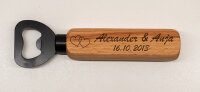 Flaschenöffner mit Buchenholzgriff personalisiert...