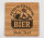 Personalisierter Untersetzer mit Filzrücken aus Eichenholz Bier