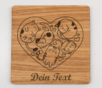 Personalisierter Untersetzer mit Filzrücken aus...