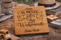 Personalisierter Untersetzer mit Filzrücken aus...