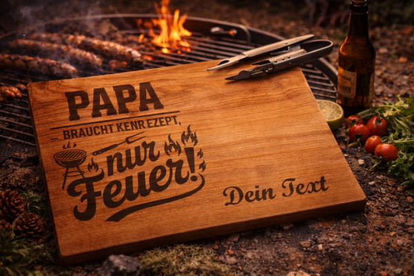 Personalisiertes Schneidebrett aus Kirsche für Papa