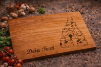 Personalisiertes Schneidebrett aus Kirsche geölt mit...