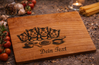 Personalisiertes Schneidebrett aus Kirsche geölt mit...