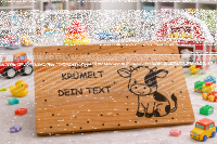 Personalisiertes Schneidebrett aus Esche mit Kuh