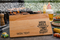 Personalisiertes Schneidebrett aus Esche für Grillfans