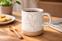 Personalisierte Tasse mit Wunschtext zur Hochzeit