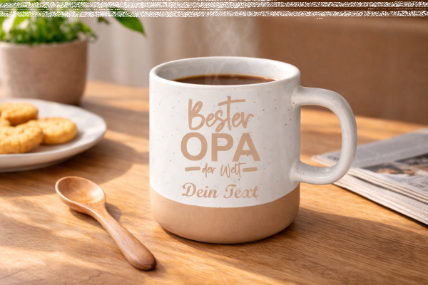 Personalisierte Tasse mit Wunschtext für Opa