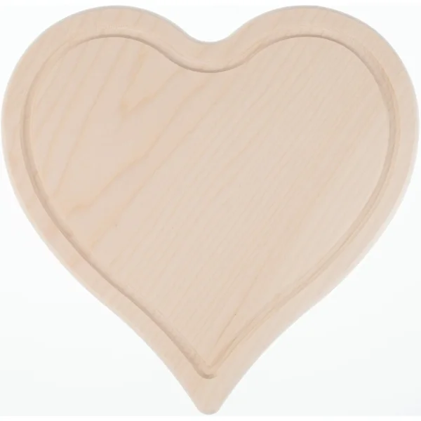 Personalisiertes Herz-Schneidebrett aus Ahorn